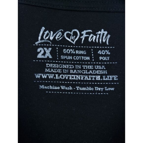 Love In Faith Christian Graphic T-Shirts Womens Size 2X - Set Of 2 - Picture 3 of 11